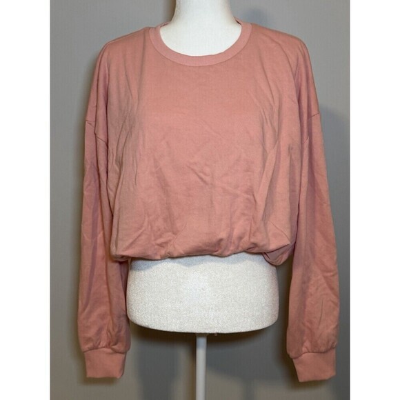 Wild Fable Tops - NWT Wild Fable Women's Pink Oversized Bubble Hem Sweatshirt Medium